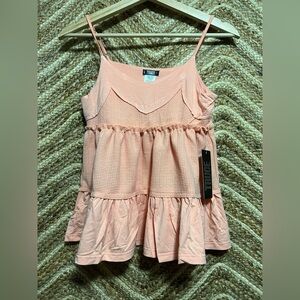TRUCE Girls Loose Knit Tier Top, Peach Color, Size XL, Brand New with Tags,NWT